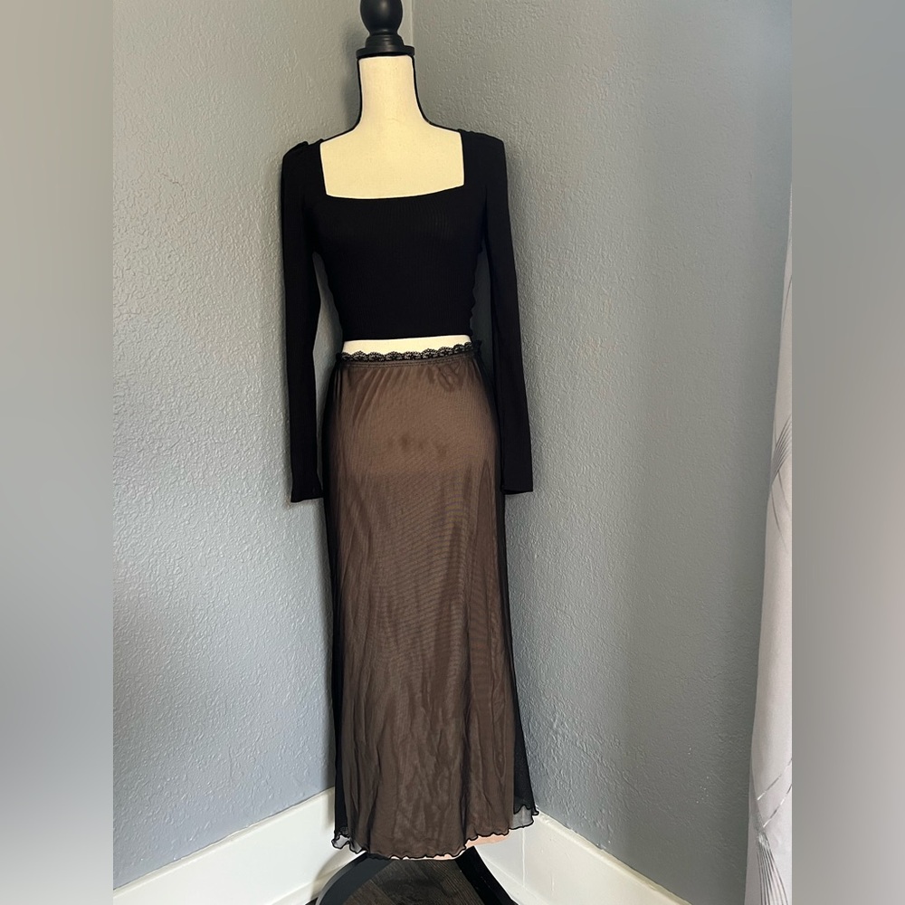 Forever21 Elegant Black and Brown Women's Skirt & top blouses